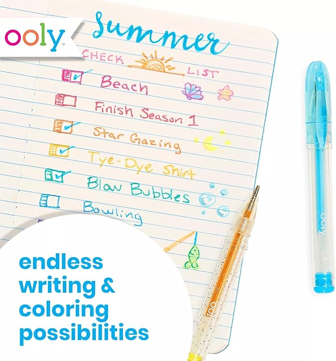 Ooly Scented Mini Doodlers Gel Set of 20 Pens - 20 Mini Glitter, Neon and Pastel Scented Gel Pens for Kids and Adults, Art and Stationery Supplies