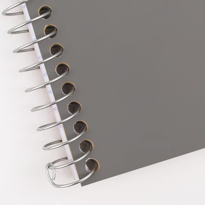 Five Star Spiral Notebook, 2 Subject, College Ruled Paper, 6" x 9-1/2", 80 Sheets, Fights Ink Bleed, Water Resistant Cover, Gray (840029AA3-ECM)