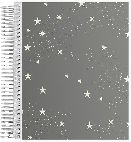 Erin Condren 7" X 9" Spiral Bound Dot Grid Journal Notebook - Starry Sky, 5Mm Dot Grid, 160 Page Writing, Drawing & Art Notebook, 80Lb Thick Paper, Stickers Included