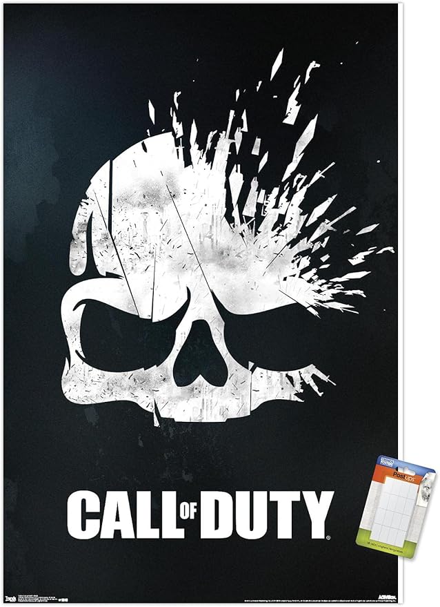 Trends International Call of Duty - Skull Wall Poster, 14.725" x 22.375", Premium Poster & Mount Bundle