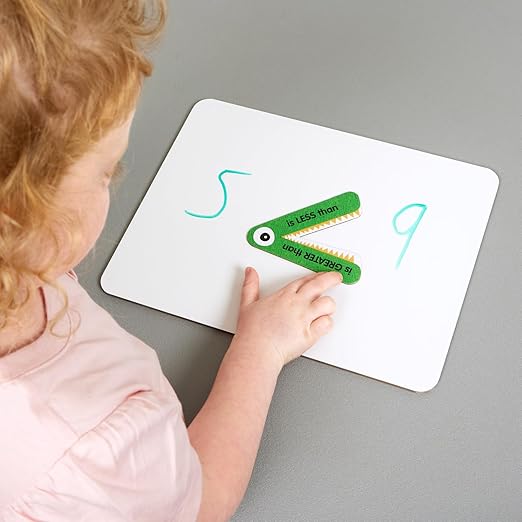 Really Good Stuff Greater Than or Less Than Student Manipulatives - Set of 12 Gators - Grades K-3, Ages 5-8, Math Classroom & Homeschool Supplies, Counting for Kids