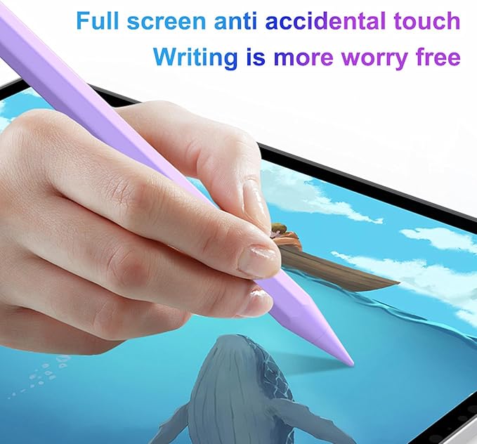 Stylus Pen for iPad 6th-11th Generation,Fast Charge Apple iPad Stylus Pencil with Palm Rejection,Compatible with 2018-2025 i Pad 6/7/8/9/10 Gen, Pro 13"/12.9"/11"/M4, Air 3/4/5/M2, Mini 5/6