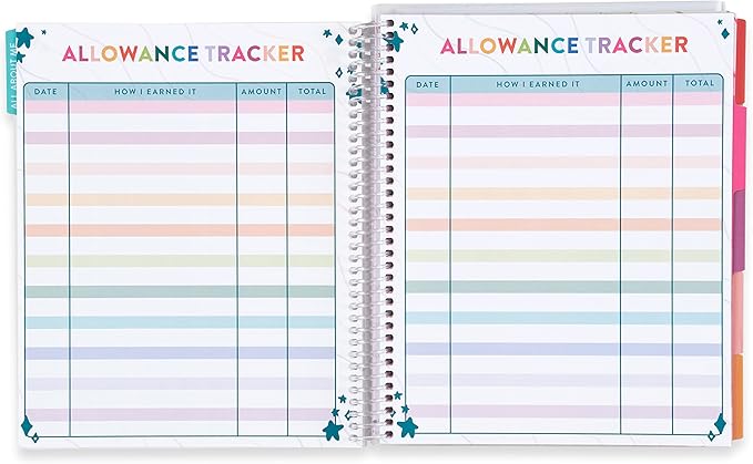 Erin Condren 7'' x 9'' Plastic Spiral Choose Peace Undated Kid's Planner - Calendars, Reading Logs, Stickers, and Creative Planner & Activity Book for Kids by Erin Condren