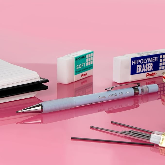 Pentel Sharp 1.3 Mechanical Pencil, (1.3mm), Extra Thick Line, Includes Refill Lead, Writing/Office/Test-Taking Pencil, Pastel Blue Barrel (AM13LBPS)