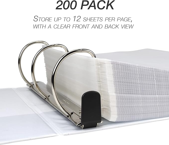 Samsill Heavy Duty Sheet Protectors for 3 Ring Binders, 8.5 x 11 Clear Page Protectors, Plastic Sleeves & Report Covers, Acid Free Archival Safe Document Protectors