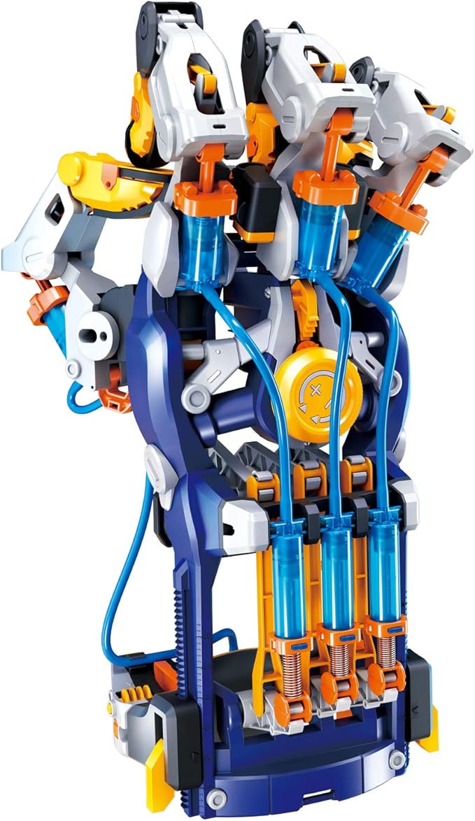 Thames & Kosmos Mega Cyborg Hand STEM Experiment Kit | Build Your Own GIANT Hydraulic Amazing Gripping Capabilities Adjustable for Different Sizes Learn Pneumatic Systems