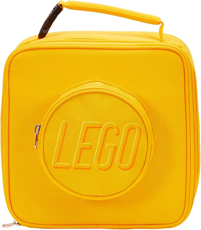 LEGO Lunch Bag, Durable and Insulated, with Mesh Pouch and Zip Compartment, Perfect for On-the-Go Meals, Flame Orange