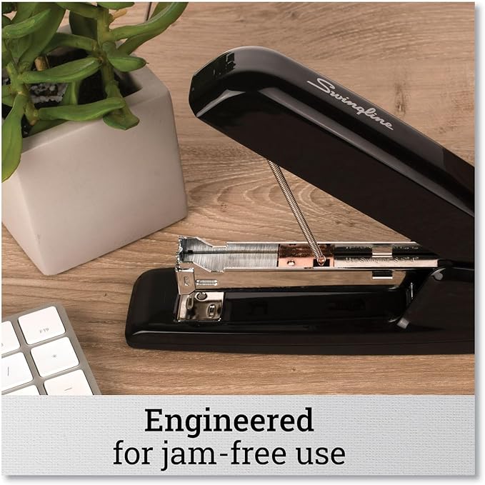 Swingline Staplers, 747 Iconic Desk Staplers, Antimicrobial, 25 Sheet Paper Capacity, Heavy Duty Staplers for Office Desktop or Home Office Supplies, Black, 2 Pack (74741) (S7074741AZ)