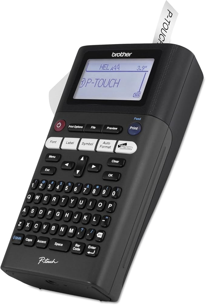 Brother P-touch, PTH300, Portable Label Maker, One-Touch Formatting, Vivid Bright Display, Fast Printing Speeds, Black