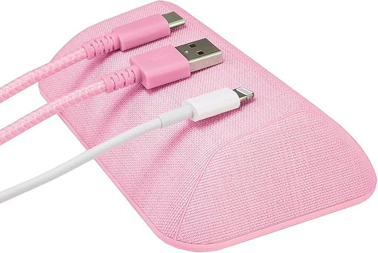 Smartish® Magnetic Cord Holder - Bigger Cable Wrangler Organizer with Magnet Clips for Charger Management on Desktop, Nightstand - Holds 6+ Cables - I'm Blushing