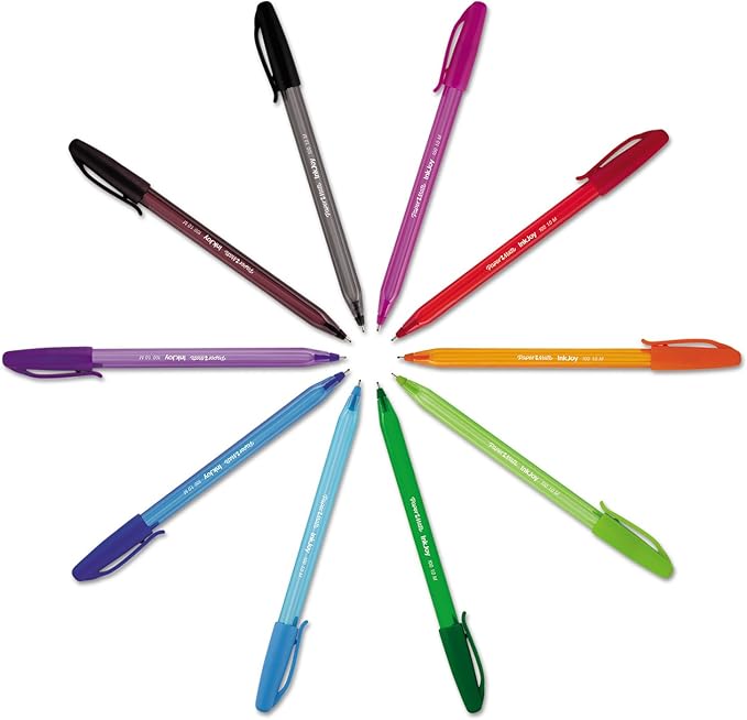 Paper Mate InkJoy 100ST Ballpoint Pens, Medium Point, Assorted Ink,8 count(pack of 1) (1945932)