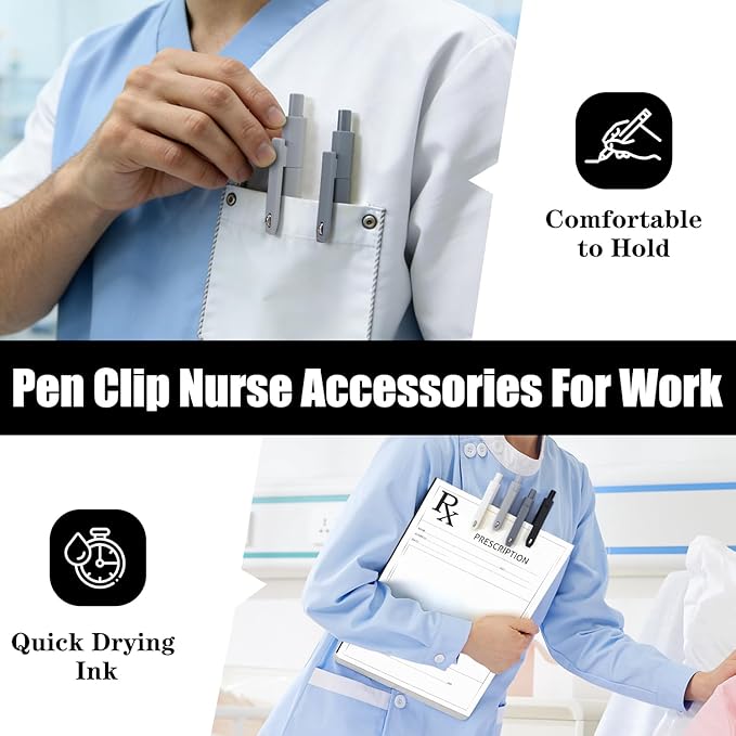 Black Gel Pens, 8Pcs Fine Point Black Ink Smooth Writing Pens for Journaling, Nurse Aesthetic Cute Office School Supplies, Gifts for Women and Men(8Pcs Black White Grey-Black Ink)