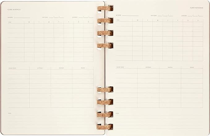 Moleskine 2024 Spiral Academic Planner, 12M, Extra Large, Crush Almond, Hard Cover (7.5 x 10)