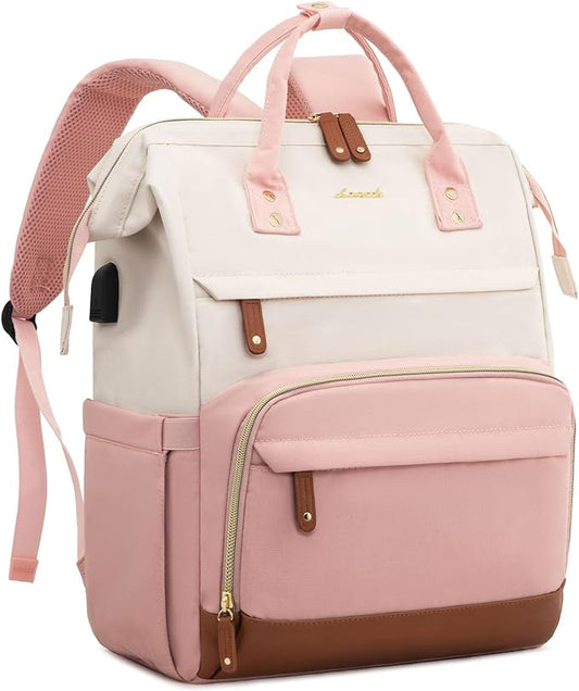 LOVEVOOK Laptop Backpack for Women, 15.6 Inch Work Business Backpacks Purse With Large Capacity, Waterproof Nurse Bag College Bookbag for School, Waterproof Casual Daypack for Travel