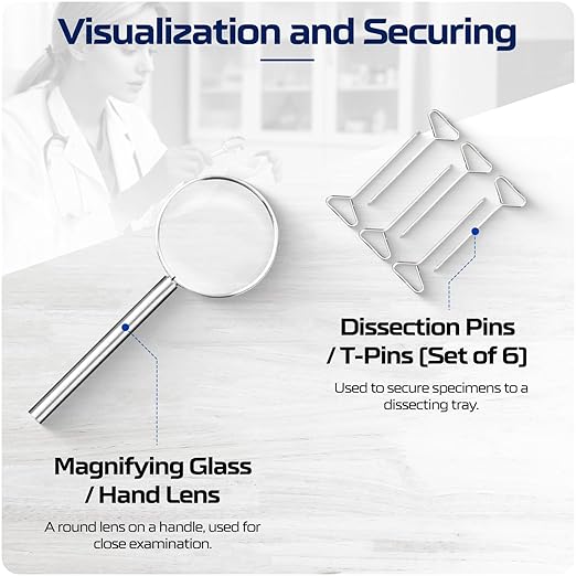 Advanced Dissection Kits - 46 or 33 Piece German Stainless Steel Instruments for College, Medical & Veterinary or Middle and High School Students - Complete Anatomy Lab Tools Surgical-Grade