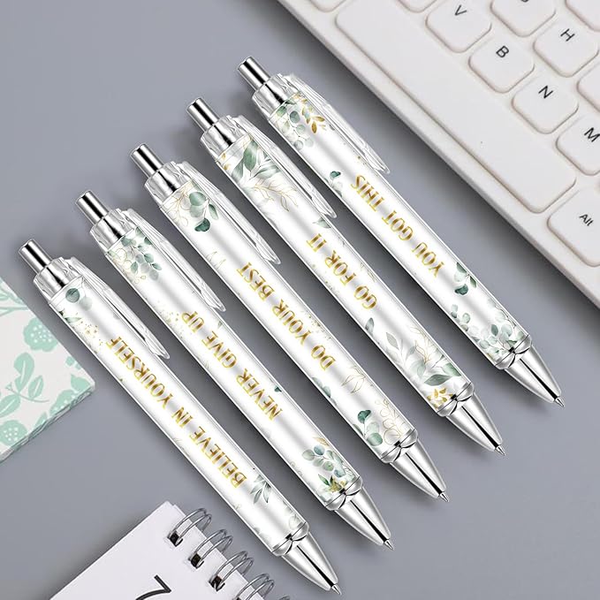 30PCS Christian Pens for Women Inspirational Quotes Bible Verse Ballpoint Pen Green Leave Pens Bulk Religious Ink Pens Employee Appreciation Gift Bulk for School Teacher Office Church Supplies