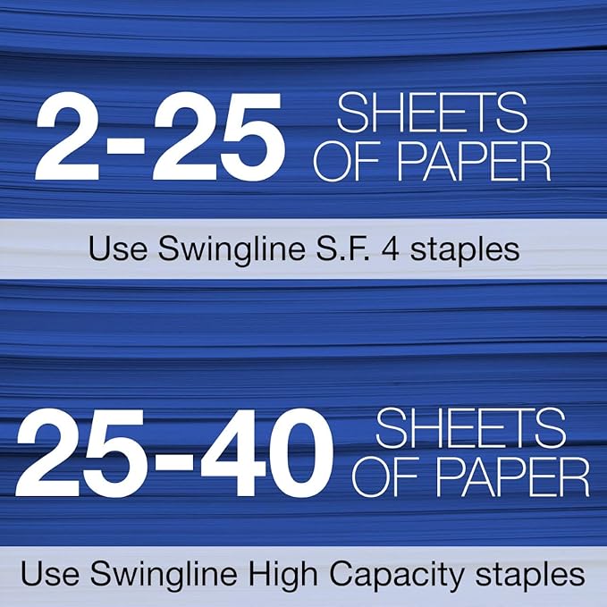 Swingline Stapler, NeXXt Series Wow, Desktop Stapler, 40 Sheet Capacity, Black (55047095)