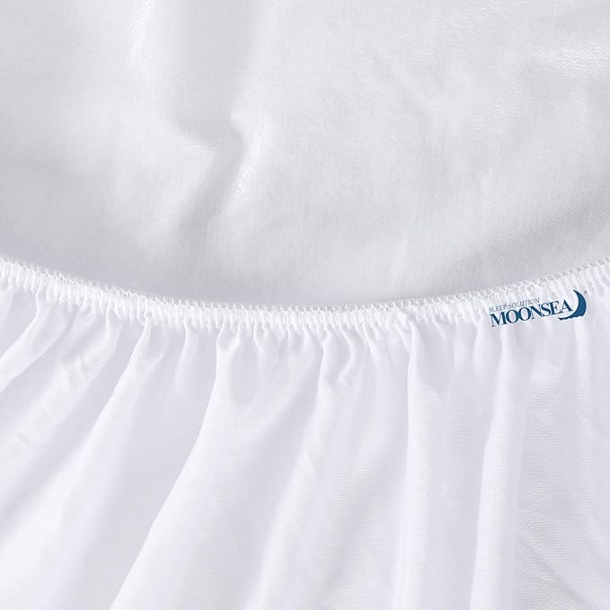 Full Size Mattress Protector Waterproof,Smooth Top Mattress Protector for Kids,Breathable Skin Friendly and Noiseless Fitted Sheet,Viscose Terry Mattress Cover
