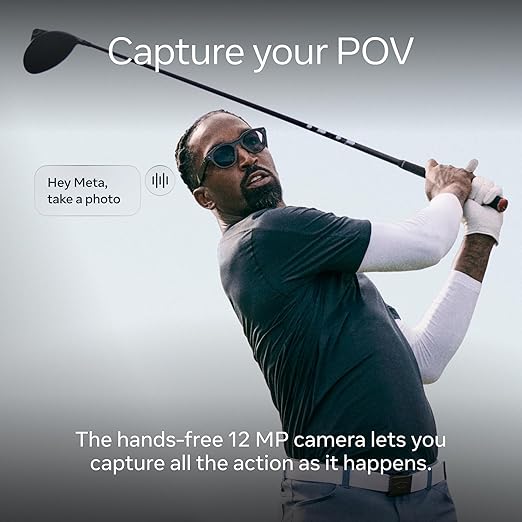 Oakley Meta HSTN, Black | Smart AI Glasses for Men, Women — Performance for Sports, Athletes — Camera, Audio, Video — 8 Hour Battery — 3K HD Resolution — Amethyst Transitions® Lenses