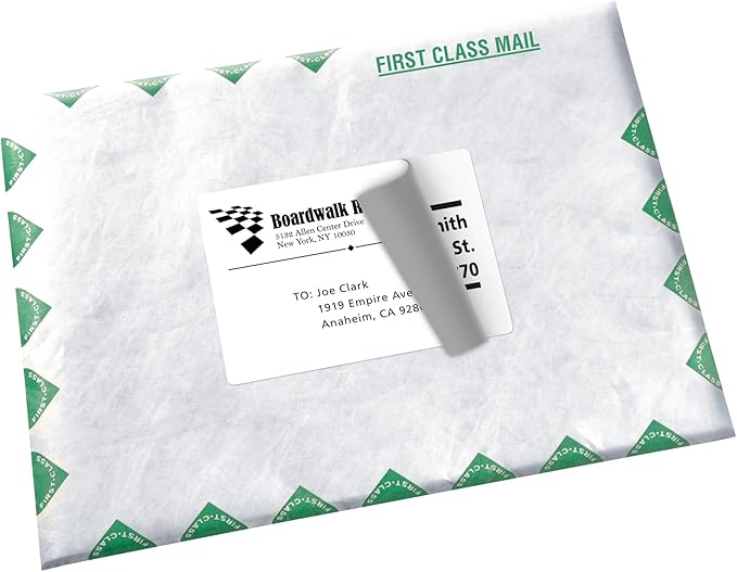 Avery Printable Shipping Labels with Sure Feed, 3.5" x 5", White, 100 Blank Mailing Labels (8168)