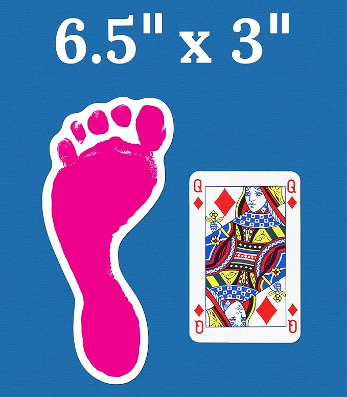 Carson Dellosa 54-Piece Feet Cutouts, Colorful Footprints for Directions, Name Tags, Crafts, Locker Decorations, Bulletin Board, Labels, and Classroom Decor