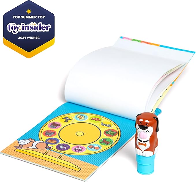 Melissa & Doug Sticker Wow!™ 24-Page Activity Pad and Sticker Stamper, 300 Stickers, Arts and Crafts Fidget Toy Collectible Character – Dog - for Kids Ages 3+ - FSC Certified