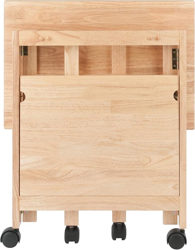 Winsome Mission 2-Shelf Wood Mobile Printer Stand, Brown (81628)