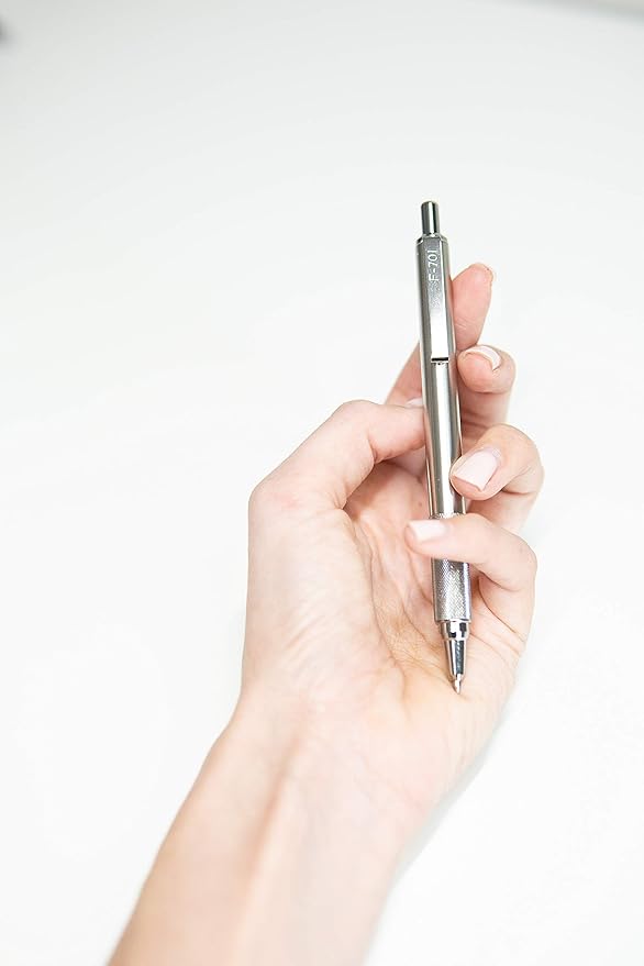 Zebra Pen Premium Steel Writing Set, PM-701 Permanent Marker, F-701 Ballpoint Pen, M-701 Mechanical Pencil, Ideal for Tactical Use, Great for Gift Giving, 3-Pack (11213)