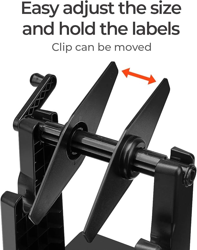 MUNBYN External Rolls Label Holder, 2 in 1 Fan-Fold Stack Paper Holder for Desktop Thermal Label Printer (Pack of 2)