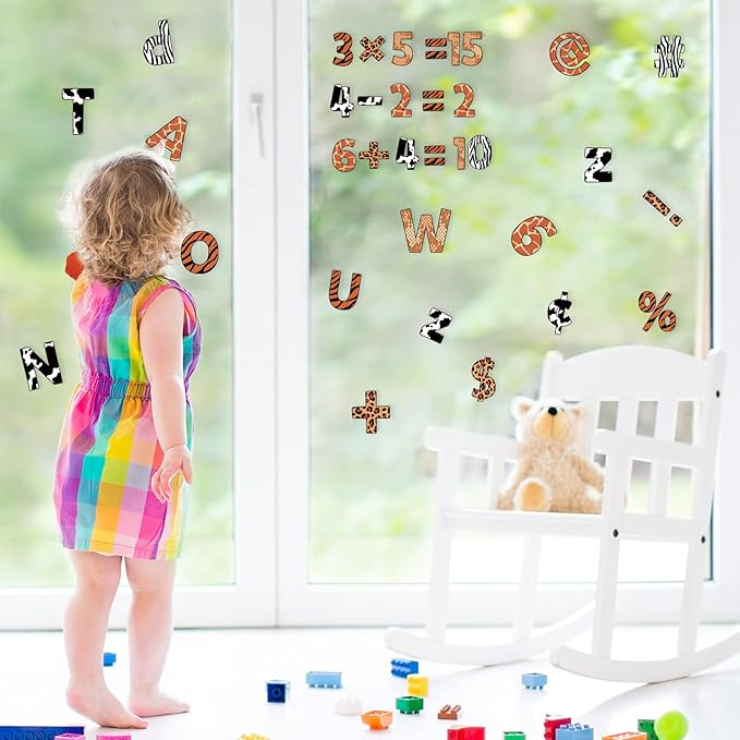 266 Pcs Letters Combo Pack Set Bulletin Board Letters Animal Prints Letters and Number Accents Bulletin Board Display Home School Decor