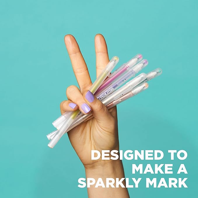 SAKURA 57913 16-Piece Gelly Roll Stardust Assorted Colors Cube Collection Glitter Pen Set