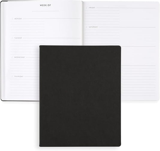 Erin Condren 8x10 Softbound Undated Focused Planner With Additional Productivity and Goal-Setting Pages - Black