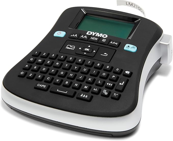 DYMO Desktop Label Maker | LabelManager 210D All-Purpose Portable Label Maker, Easy-to-Use, One-Touch Smart Keys, QWERTY Keyboard, Large Display, For Home & Office Organization
