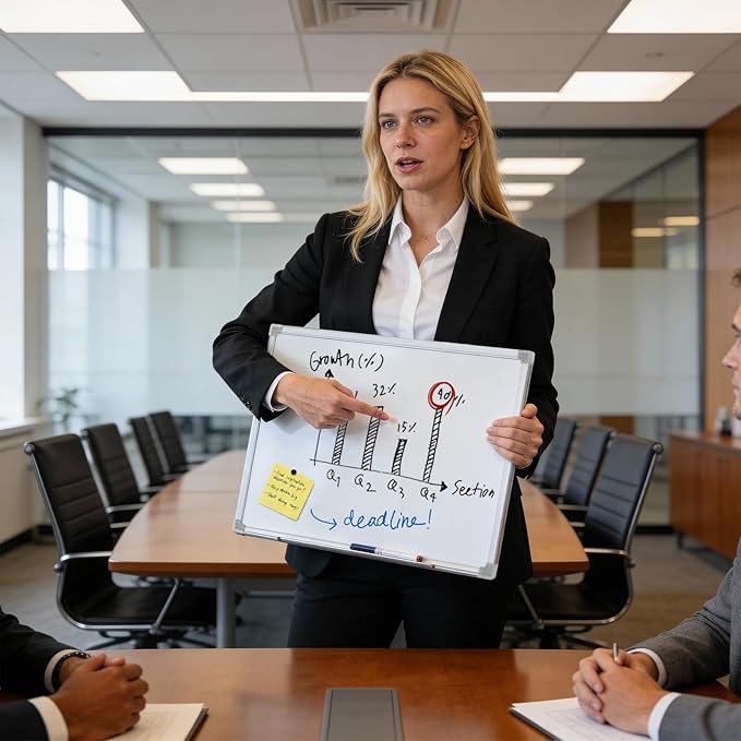 Lockways Dry Erase Board, 18 x 12 Whiteboard Dry Erase, Aluminum Frame White Board with 1 Eraser & 1 Pen Tray & 2 Markers & 4 Magnets