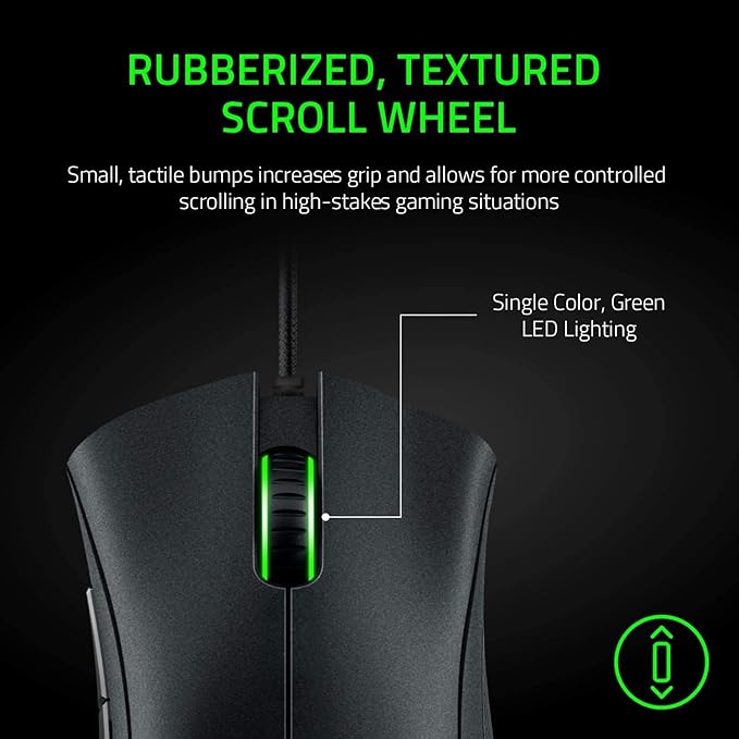 Razer DeathAdder Essential Gaming Mouse: 6400 DPI Optical Sensor - 5 Programmable Buttons - Mechanical Switches - Rubber Side Grips - Classic Black,(Pack of 10)