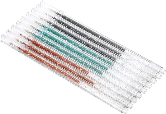 PATIKIL Glitter Gel Pens, 9 Pack Dual Metallic Ink Sparkle Pens 1mm Liquid Glitter Iridescent Gel Pen for Coloring Books, Green Brown Black