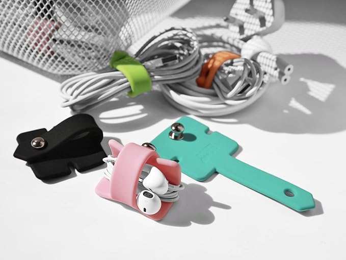 Cord Organizer Earbuds Holder Earphone Wrap Earphones Organizer Headset Headphone Earphone Wrap Winder Cord Manager Cable Winder Set of 3