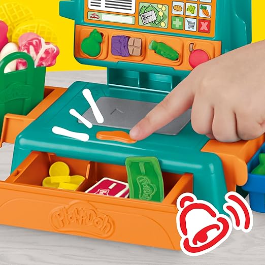 Play-Doh Cash Register Toy, 23 Play Food Accessories, Kids Arts & Crafts 3+ (Amazon Exclusive)
