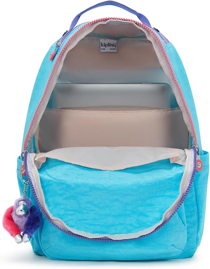 Kipling Women's Seoul Fc 15" Laptop Backpack, Durable, Roomy with Padded Shoulder Straps, Built-In Protective Sleeve