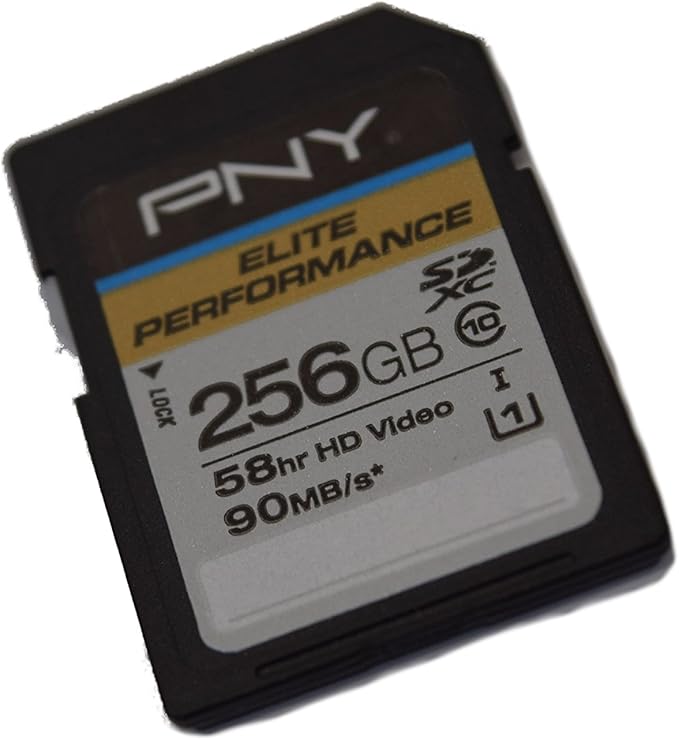 PNY Elite Performance 256GB High Speed SDXC Class 10 UHS-I, U3 Up to 95MB/sec Flash Card - P-SDX256U1H-GE