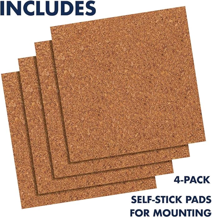 Quartet Cork Tiles, Bulletin Board Cork Panels 12" x 12" x 3/16", Natural, (102) 4 Count (Pack of 6)