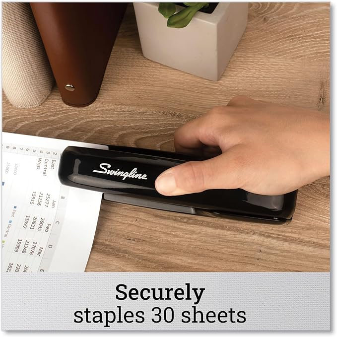 Swingline Staplers, 747 Iconic Desk Staplers, Antimicrobial, 25 Sheet Paper Capacity, Heavy Duty Staplers for Office Desktop or Home Office Supplies, Black, 2 Pack (74741) (S7074741AZ)