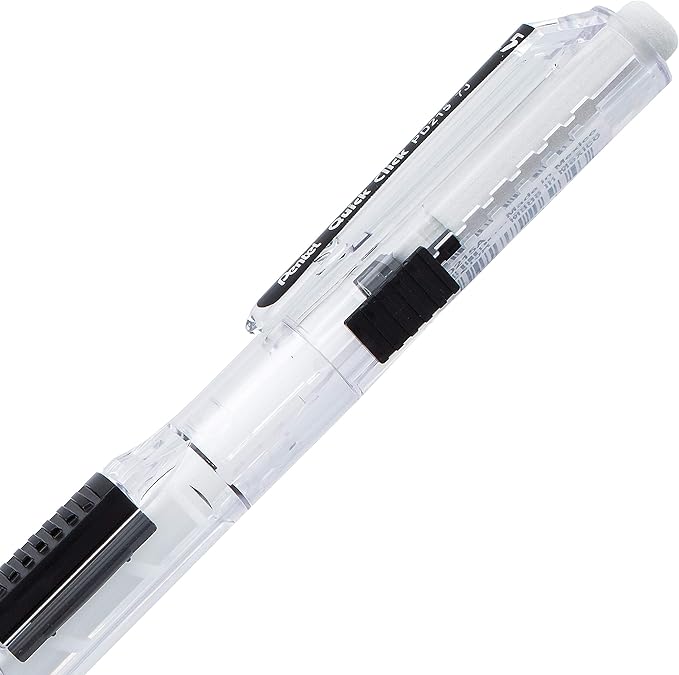 Pentel QUICK CLICK Mechanical Pencil (0.5mm), Black Barrel, Box of 12 (PD215A)