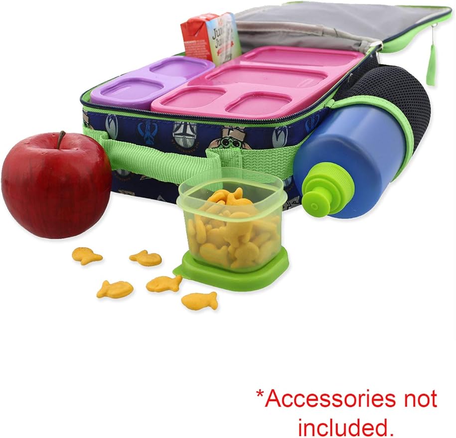 Star Wars Mandalorian Baby Yoda Boy's Girl's Adult Soft Insulated School Lunch Box (One Size, Blue/Green)