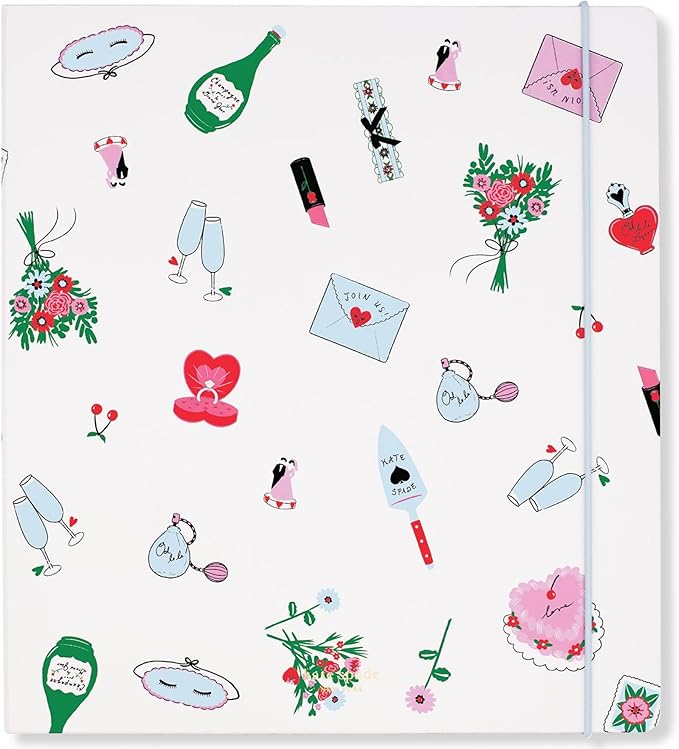 Kate Spade New York Wedding Planning Book and Organizer, Wedding Binder with Pages for To-Do Lists, Notes, Budgeting, Invitations, Wedding Cake Toss