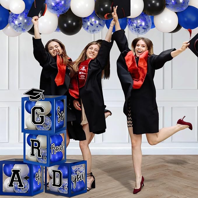 2026 Graduation Decorations, Blue Graduation Decorations 2026 Arch Kit Boxes With Letters 2026 Grad for Middle School High School College ect.