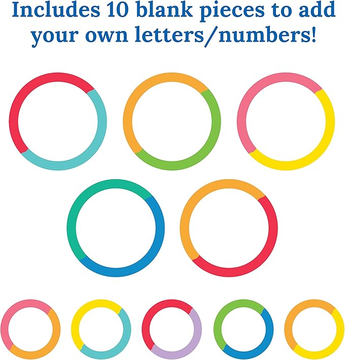 Carson Dellosa 150-Piece Cutout Letters, 4" Colorful Blank, Number, Upper and Lowercase Alphabet Decorations for Bulletin Board, Posterboard, Party, and Classroom Decor