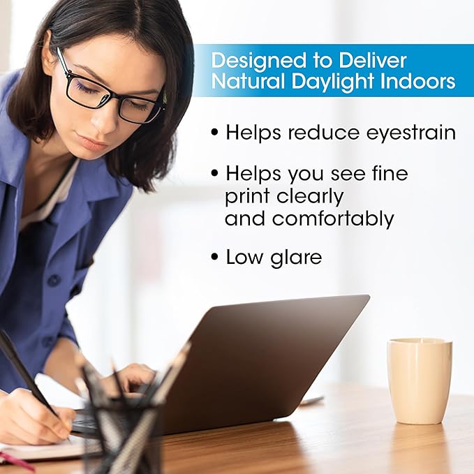 OttLite LED Desk Lamp with Flexible Neck (Black) - Slim Desk Lamp with 3 Brightness Settings & Touch Activated Controls - Energy-Efficient Natural Daylight LEDs for Home Office, Desk, & Dorms