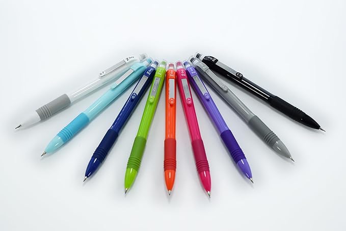 Zebra Pen, Z-Grip Mechanical Pencil, Smooth Writing, Latex-Free Grip, 0.7mm Lead, #2 HB, Lead & Eraser Pre-Loaded, for School, Office, Everyday Use, Refillable, White Opaque Barrel, 12-Pack, (50400)