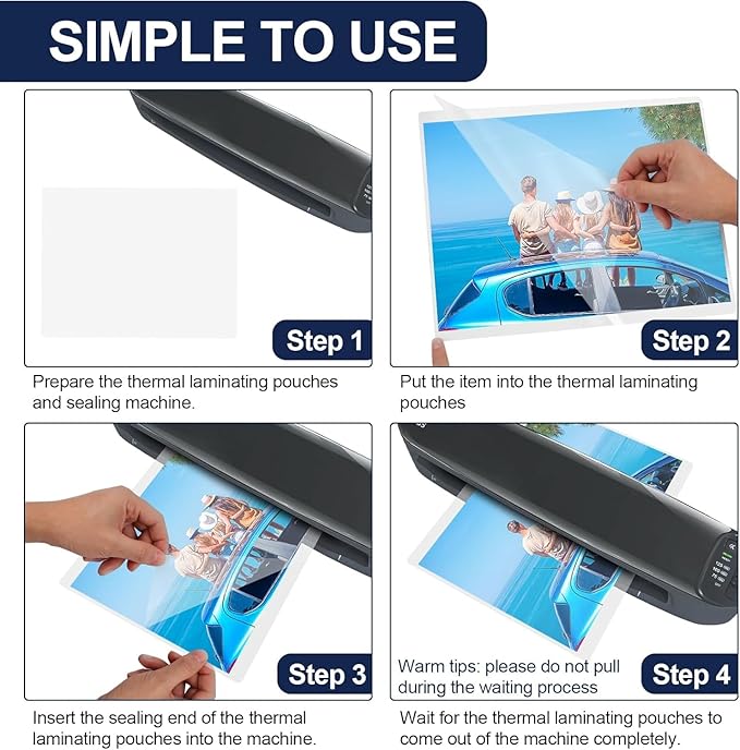 100 PCS Laminating Sheets 9”x11.5”, Thermal Laminating Pouches, 3mil Plastic Paper Laminate Sheets, Laminator Sheets Plasticized Craft Office and School Supplies, Lamination Sheets for 8.5”x11” Paper